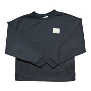 Puma WOMENS Classic Black Crewneck Sweater Size Medium Cotton Polyester